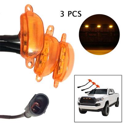 China 3pcs Amber Indicator Light For 4x4 F-150 F150 2015 Pickup Truck F150 F250 F350 Raptor Tacoma Dodge Ram Chevy Silverado Front Grille F-150 LED 2016 2017 2018 2019 for sale