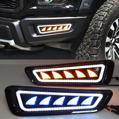 China Car Turn Signal For Ford Raptor SVT F150 2017 2018 2019 DRL LED Daytime Running Lights With Turn Signal Fog Lamp F-150 F150 2015 2016 2017 2018 2019 for sale