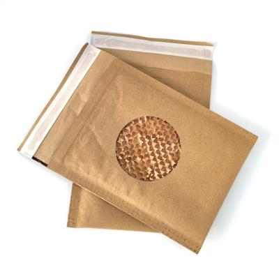 China Customized Recyclable Biodegradable Environmental Protection Kraft Paper Honeycomb Logistics Package Honeycomb Paper Envelope Bags for sale