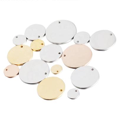 China Household Appliance 6-35mm Blanks Stamping Pendants For Necklaces Jewelry DIY Making Stainless Steel Charms Round Dog Tag Pendant for sale