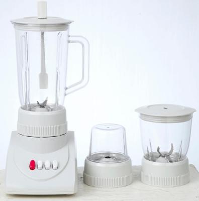 China 1.0L Multifunctional Plastic Pot 2 Speeds 3 In 1 Electric Blender With Chopper And Grinder for sale