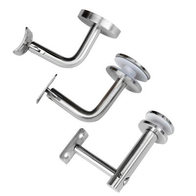 China Stainless Steel Handrails Fitting 90 Degree Staircase Handrail Bracket Support Railing Bracket 20*21cm for sale