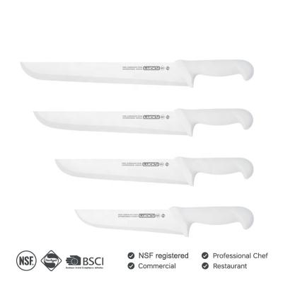 China Wholesale 5pcs Viable Hot Selling White Stainless Steel Butcher Knife Set for sale