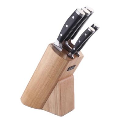 China Viable New Arrival China Cheap Wholesale Stainless Steel Knife Set With Wood Block for sale