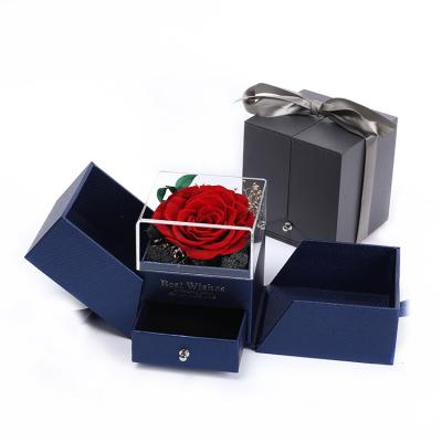 China Environmental Protection Green Wholesale New Products Preserved Rose In Box Roses Box For St. Valentine's Day for sale