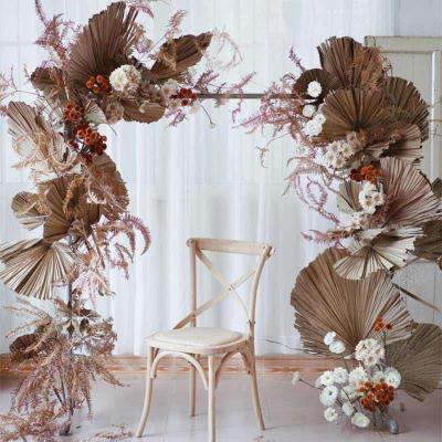 China 2022 new arrivals amazon success natural wedding decorations custom touch baby valentines gift palm leaves dried flowers for home decor for sale