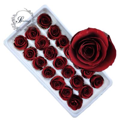 China High Quality Fashional Gift Artificial Flower From China, 2-3cm Preserved Rose Head For Frame Decoration for sale