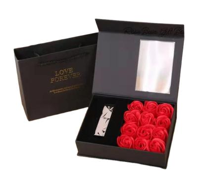 China Party new product ideas 2021 2022 saint valentines day gift heartwood soap auchentoshan roses flower in box for artificial flowers for sale