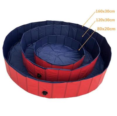 China Adujustable Portable Folding Dog Pool Collapsible Bathing Tub for sale