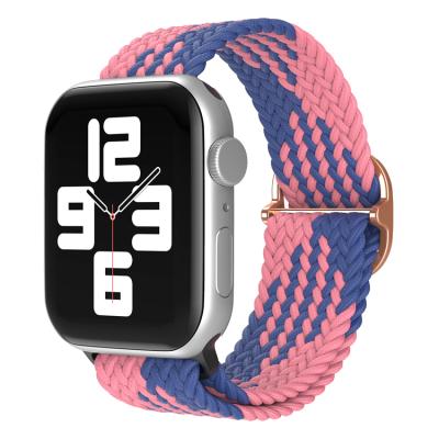 China Breathable Rainbow Fabric Watch Band Replacement For Apple Watch iWatch Series 44mm 40mm 38mm 42mm Smart Watch Strap for sale