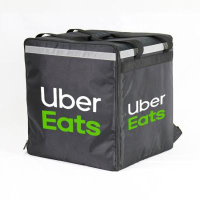 China Waterproof Uber Eats Big Cake Box Freezer Backpack Fast Food Pizza Delivery Takeaway Bag for sale