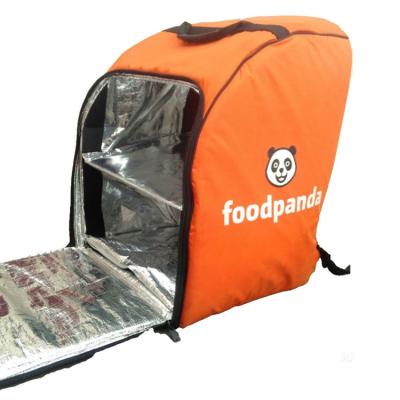 China Custom Insulated Food Delivery Pizza Bag Motorcycle Insulated Foodpanda for sale