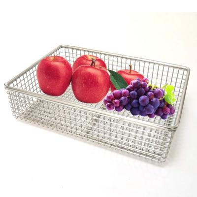 China Sustainable Supply High Quality Stainless Steel Wire Mesh Basket for sale