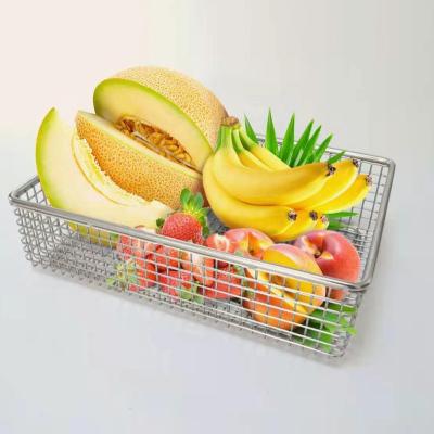 China Sustainable Factory Supply Stainless Steel Wire Mesh Basket for sale