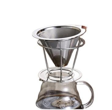 China 800 Mesh Large Coffee Tea Filter Strainer 304 Stainless Steel Double Layer Sustainable Hand Brewed Coffee Screen for sale