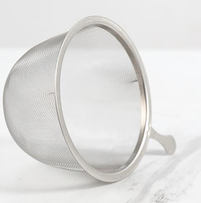 China Viable Juice Tea Coffee Grounds Filter Mesh With Handle Tea Drain for sale