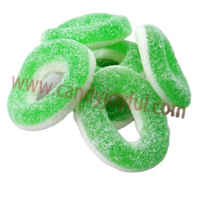 China 2020 Hot Selling Natural China Flavor Fruity Fruit Sour Gummy Ring Shaped Sweet Soft Candy Manufacturers For Parties for sale