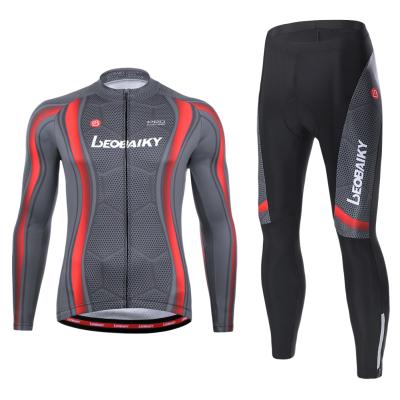 China OEM Breathable Bicycle Long Sleeve Jerseys ykywbike Men Cycling Jersey Clothing Set Custom Cycling Printing Jersey Set for sale