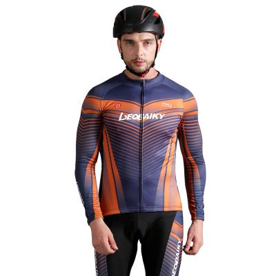 China Breathable Eco-Friendly Mens Cycling Wear Long Sleeve Bicycle Cycling Jersey Set Mens Cycling Teams for sale