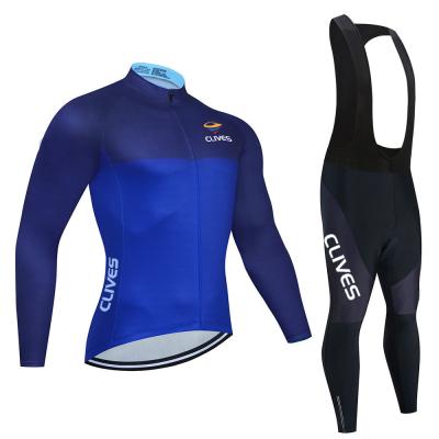 China OEM Breathable Cycling Wear Bibs Set For Men Cycling Clothing Bib Long Sleeve Kit Custom for sale