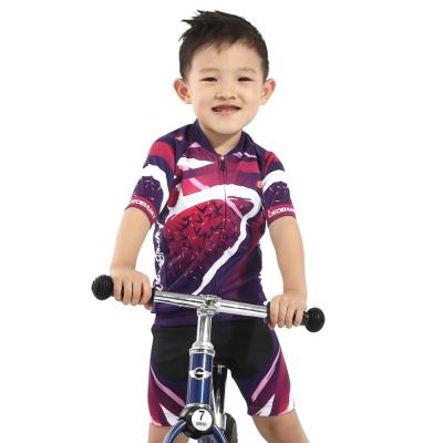 China Breathable Kid Cycling Jersey Set Bike Shirts And Shorts Suit Boys Cycling Wear for sale