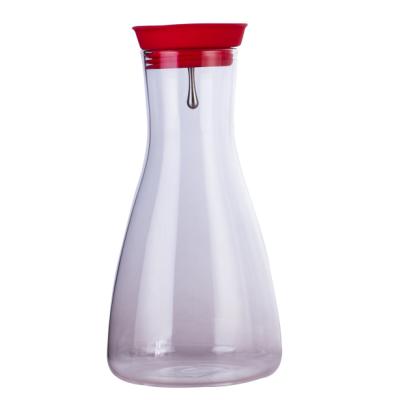 China Sustainable 1500ML Borosilicate Glass Water Pitcher With Plastic Lid And Filter for sale