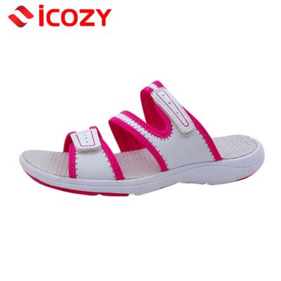 China DM Lovely Summer Beach Sandals Women Shoes Flat Slipper for sale