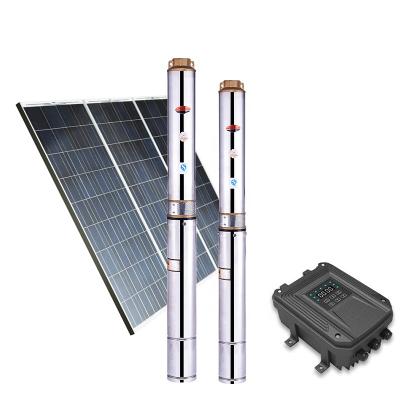 China Family Houses Solar Submersible Pump Well Pump Deep Clear Water Borehole Pumps 200W for sale