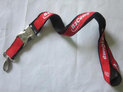 China Custom Promotion Polyester Logo Jacquard Lanyard for sale