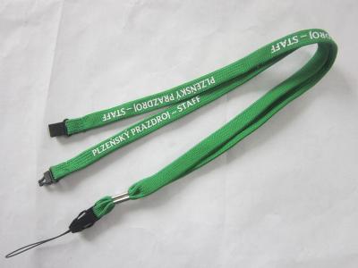 China 1cm Imprinted Polyester Tubular Lanyards For Work Card for sale