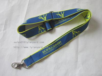 China ID Card Single Jacquard Logo Lanyard for sale