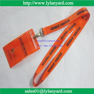 China Dengue Fighter Lanyard With Card Holder, Orange and Black Print, 20-inch for sale