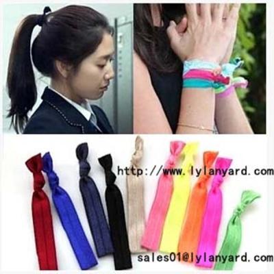 China Hair Tie Fashion Fold Over Elastic Hair Band for sale