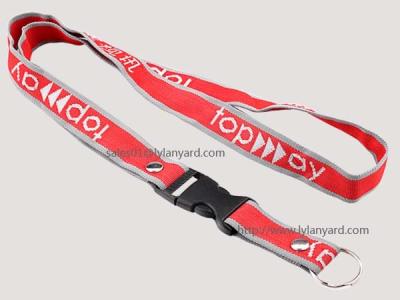 China DHL Shipping,  Woven Polyester Style Phone Lanyard Key Chain  Wholesale,Popular Jacquard Logo Lanyard for sale