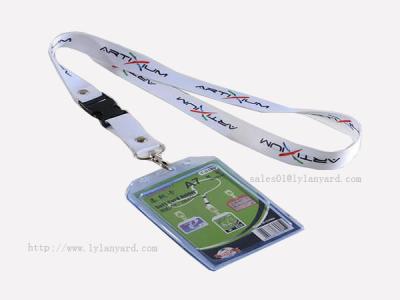 China New Custom Polyester Material Name Card Holder Lanyard, Soft Card Holder Strap for sale