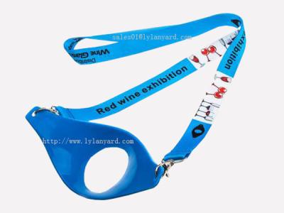 China Fashion Custom Glass Holder Lanyard, Imprinted Wine Glass Holder Lanyard Strap for sale