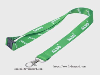 China Custom Green Dye Sublimation lanyard, Promotion Exhibition Party Neck Lanyard, Custom Logo Printed Lanyard for sale