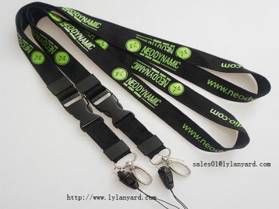 China Business Cheap Logo & Text Words Silk Screen Print Lanyards with Release Buckle for sale