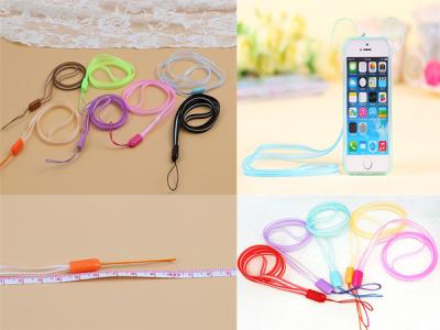 China Multi-Function  6mm Silicone Soft PVC Double Color Mobile Phone Lanyard, PVC Cellphone Lanyard for sale