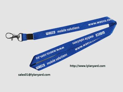 China Mobile Solutions Silk Screen In White Print Neck Lanyard 36