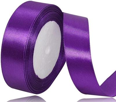 China Purple 20mm Wide High Tenacity Satin Ribbon Decoration Gift Ribbon, Fabric Ribbon for Wedding, Christening and Birthday Gifts Wrapping for sale