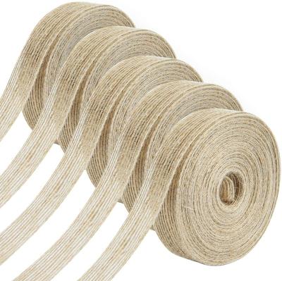 China Wholesale Cheap Natural 100% Natural Jute Floral Ribbon For Flower Wrapping Party Favors Decoration Fish Silk Hemp for sale