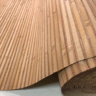 China Natural color bamboo weave eco-friendly material natural wallpaper for tea room decor for sale