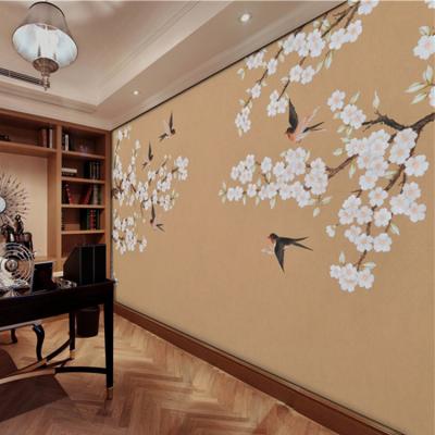 China Customized Eco-friendly Hotel Room Wall Covering Decoration 3d Full Length Mural Printing for sale