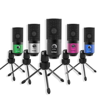 China USB MIC Fifine K669 condenser microphone broadcasting studio professional live USB recording table microphone for sale