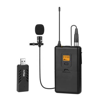 China Hot Selling Professional Lavalier Microphone Fifine Headset Condenser Lavalier Wireless Microphone for Live Speeching K031B for sale