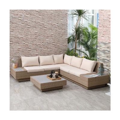 China Leisure Outdoor Patio Furniture Modern Design Wicker Rattan Corner Sofa Set for Garden for sale