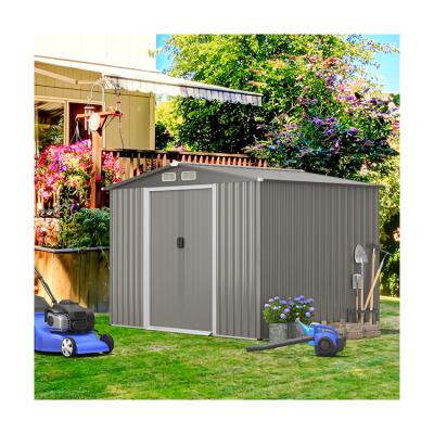 China 8x6ft Garden House Tools Storage Shed with Air Vent 69kg Powder Coated Frame by AJUNION for sale