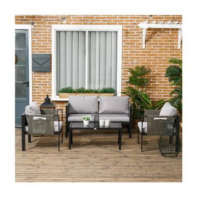 China Outdoor Furniture Lounge Set AJUNION Aluminum Patio Furniture Set Specific Garden Set for sale