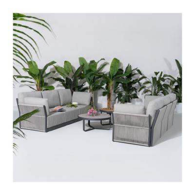 China Modern Luxury Patio Furniture Fabric Sofa Garden Set for Villa Garden Modern Style for sale